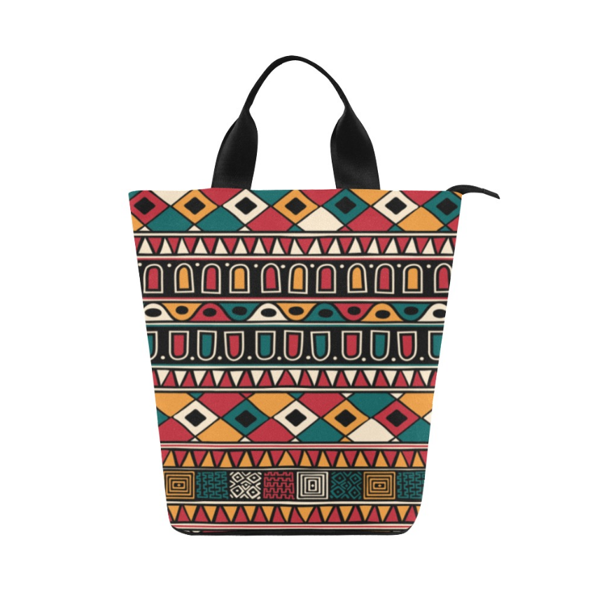 Bag-African Print Lunch Bag, Lunch, Breakfast, Everyday Bag, Shoe Bag, Lunch Container for Work/Office/Picnic/Travel