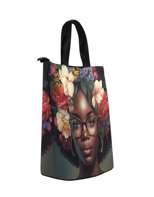 Load image into Gallery viewer, Bag-African Print Lunch Bag, Shoe Bag, Lunch Container for Work/Office/Picnic/Travel
