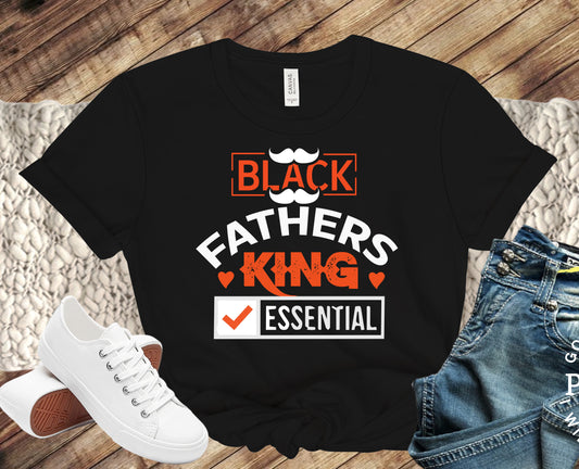 Black Fathers King Essential-Father's Day Shirt