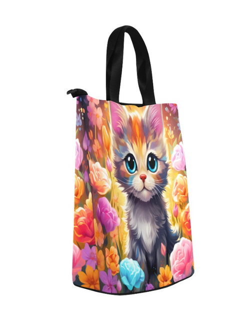 Load image into Gallery viewer, Pretty Cat Lunch Bag, Lunch, Breakfast, Everyday Bag, Shoe Bag, Lunch Container for Work/Office/Picnic/Travel
