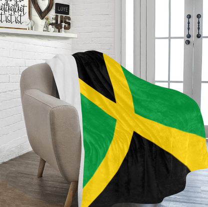 Blanket-Ultra-Soft Micro Fleece Blanket 60" x 80"  Jamaica Flag Blanket, Warm Blanket, Caribbean Blanket
