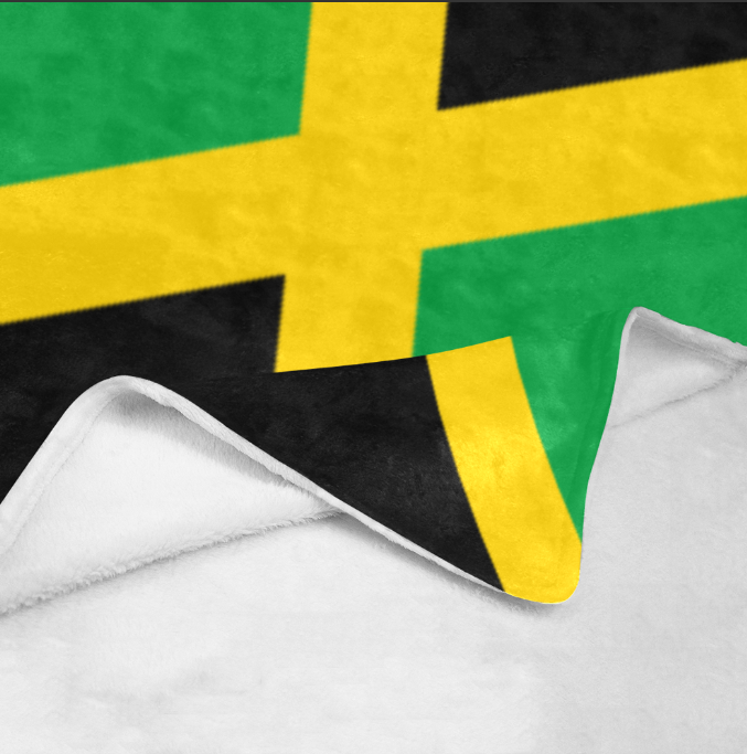 Blanket-Ultra-Soft Micro Fleece Blanket 60" x 80"  Jamaica Flag Blanket, Warm Blanket, Caribbean Blanket