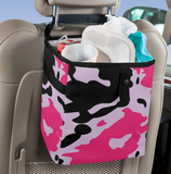 Pink Cow Print Car Trash Bag