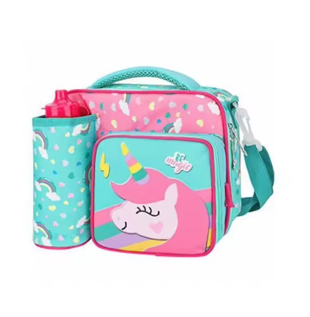 Waterproof Insulated Cooler/Lunch Bag With Water Bottle Pocket Cartoon Lunch Bags For Kids