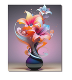 Framed Canvas-Framed Vase Flowers Canvas