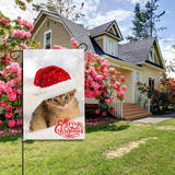 Flag-Welcome Merry Christmas Garden Flag for Outside Decoration, Outdoor Decor 12x18 Inch Vertical Double Sided