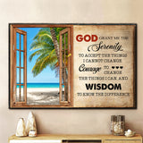 Framed Canvas-God Grant Me to the Serenity Canvas